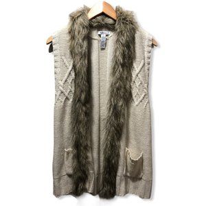 {Style & Co} Wool Faux Fur Sweater Vest